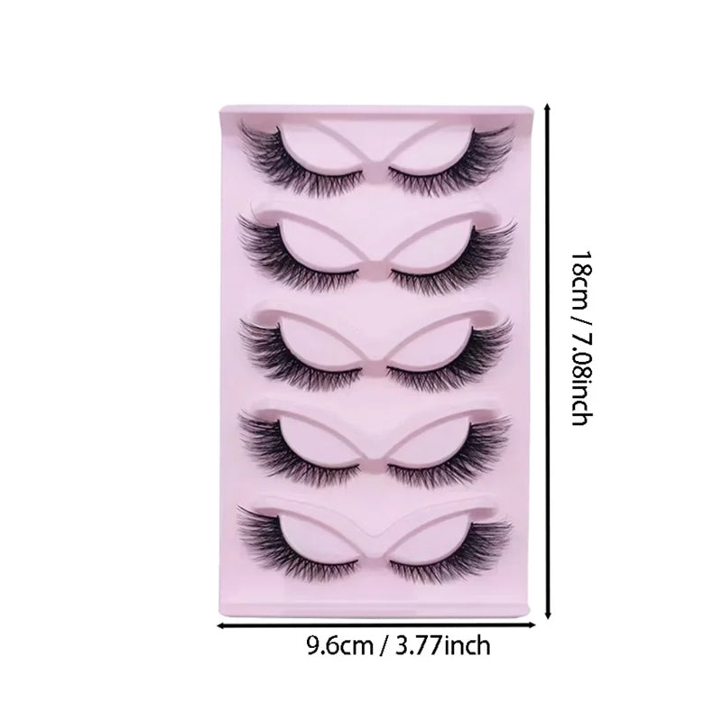 5 Pairs False Lashes Eyelashes Extension