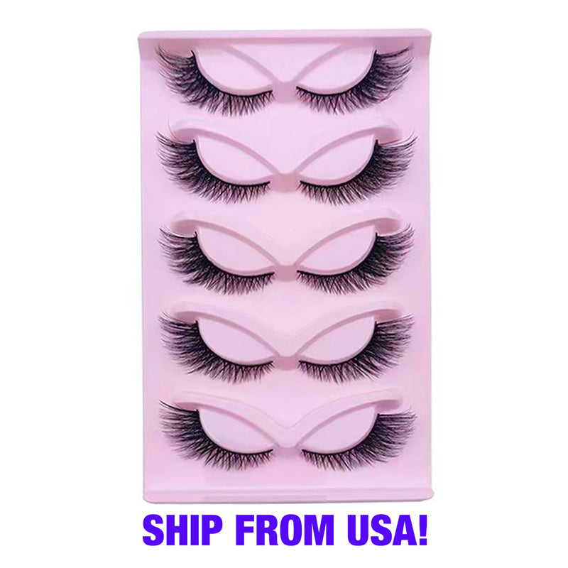 5 Pairs False Lashes Eyelashes Extension