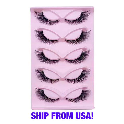 5 Pairs False Lashes Eyelashes Extension